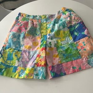 Lilly Pulitzer Multicolor Patchwork Women's Shorts Vintage